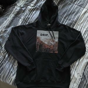 Black Graphic Hoodie